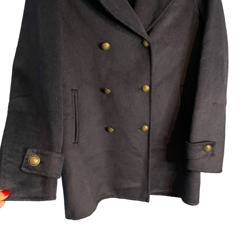 Belle & Bloom Jacket Womens Small Navy Double Breasted Academia Preppy - Picture 5 of 9